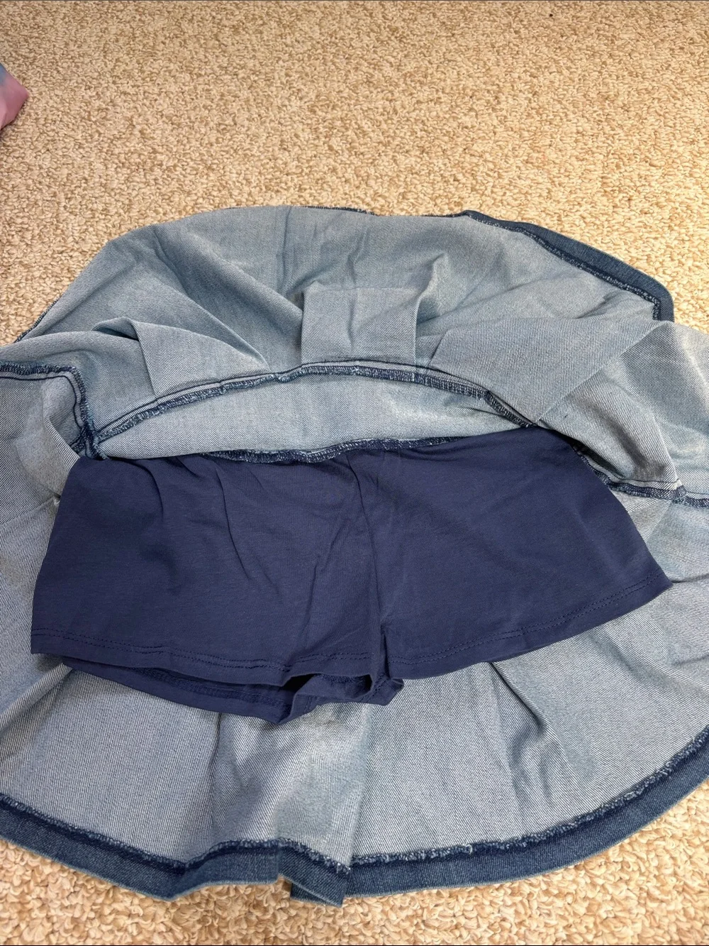 Carter's Dark Blue Denim Pleated Skirt